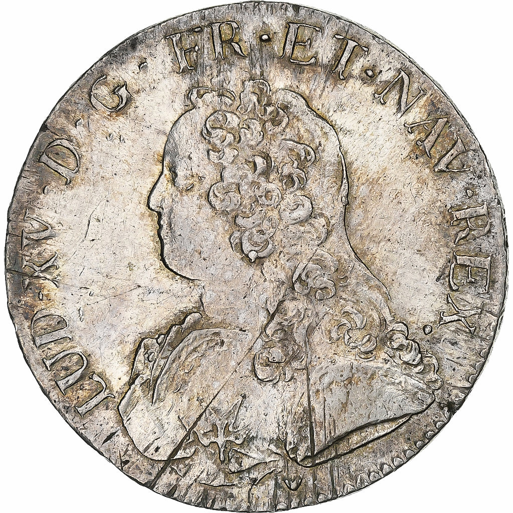 Frankreich, Louis XV, Ecu aux branches d'olivier, 1729, Aix, Silber, VZ