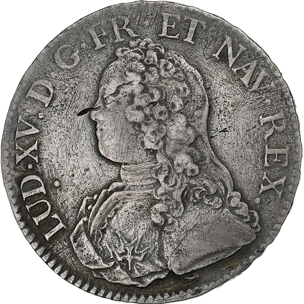 France, Louis XV, Ecu aux branches d'olivier, 1733, Paris, 2nd semestre, Silver