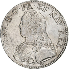 France, Louis XV, Ecu aux branches d'olivier, 1727, Paris, Silver, EF(40-45)