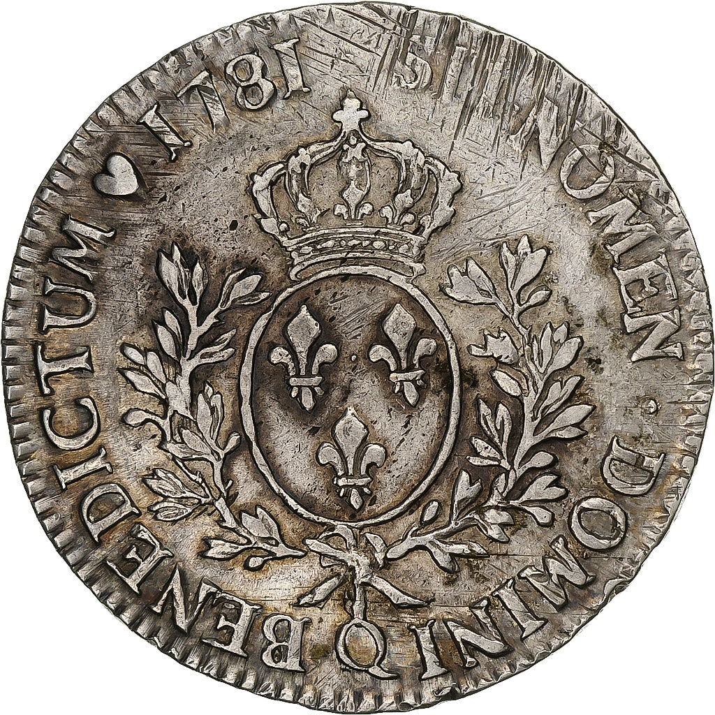 France, Louis XVI, Ecu aux branches d'olivier, 1786, Perpignan, Silver