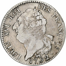 France, Louis XVI, Écu de 6 livres françois, 1792 / AN 4, Paris, 2nd semestre