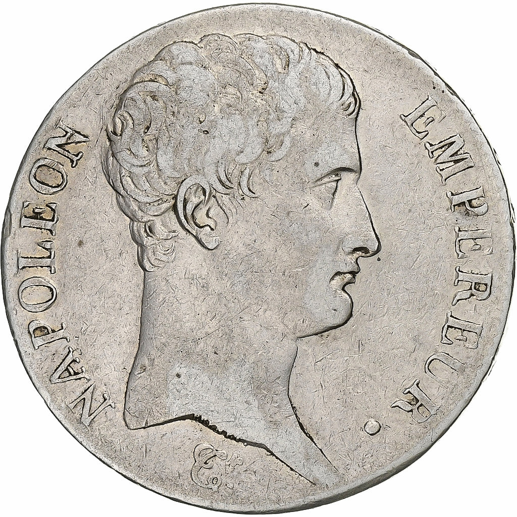 Francia, Napoleon I, 5 Francs, AN 13, Paris, Plata, BC+, Gadoury:580, KM:662.1