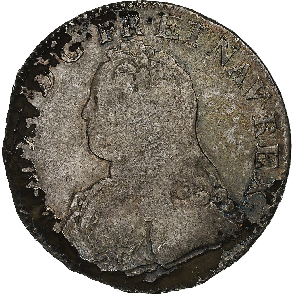 Frankreich, Louis XV, Ecu aux branches d'olivier, 1727, Caen, Silber, S