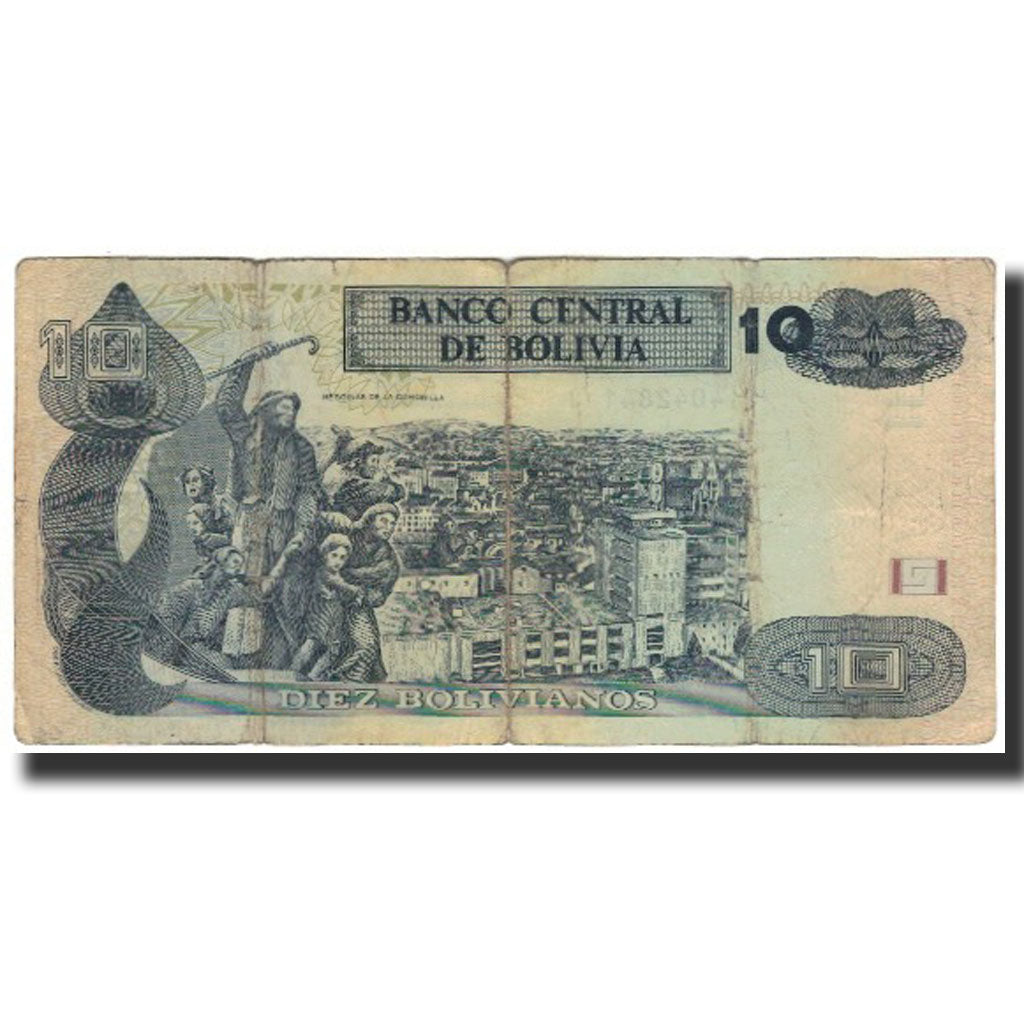 Billete, 10 Bolivianos, Bolivia, KM:204a, RC