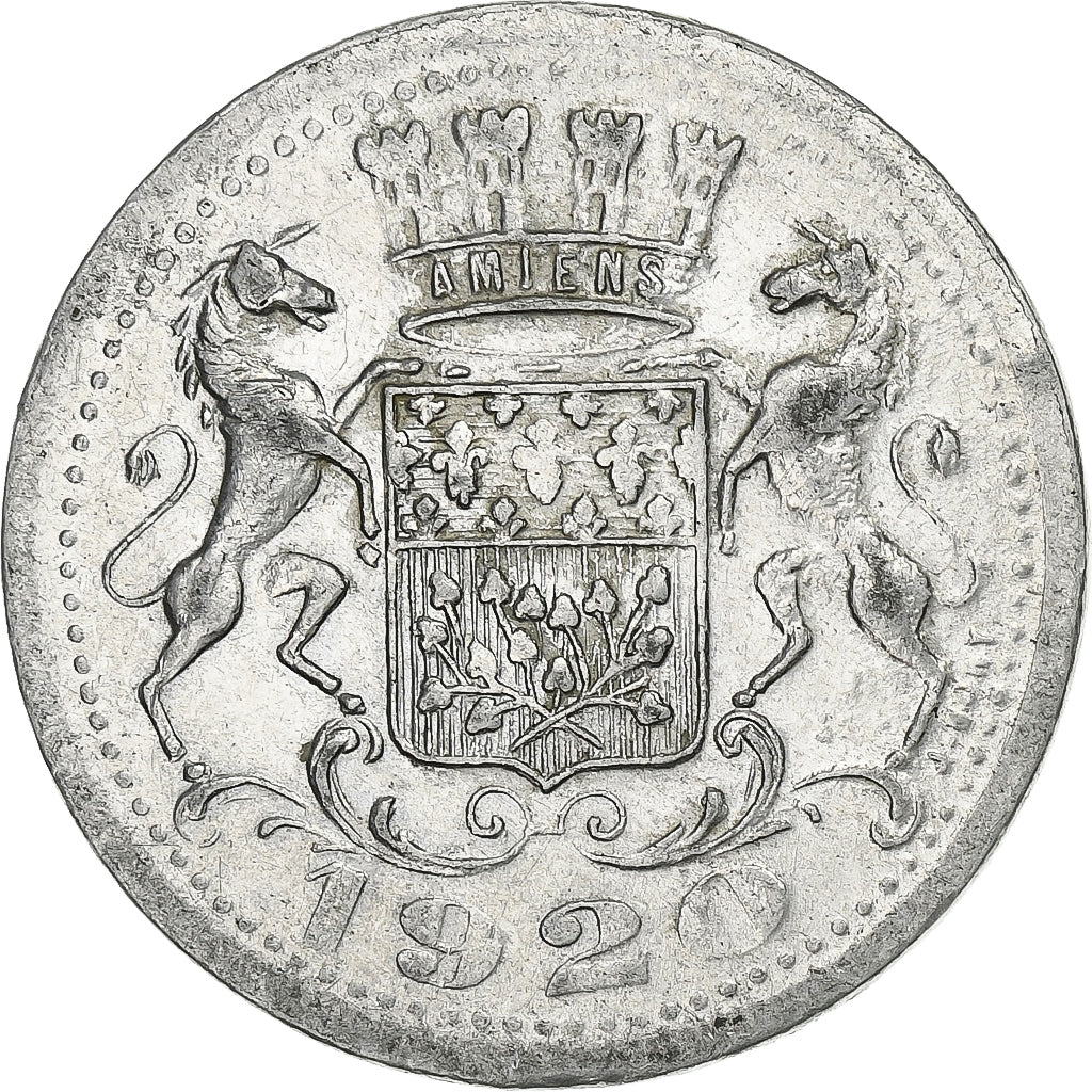 France, Chambre de commerce d'Amiens, 25 Centimes, 1920, TTB, Aluminium
