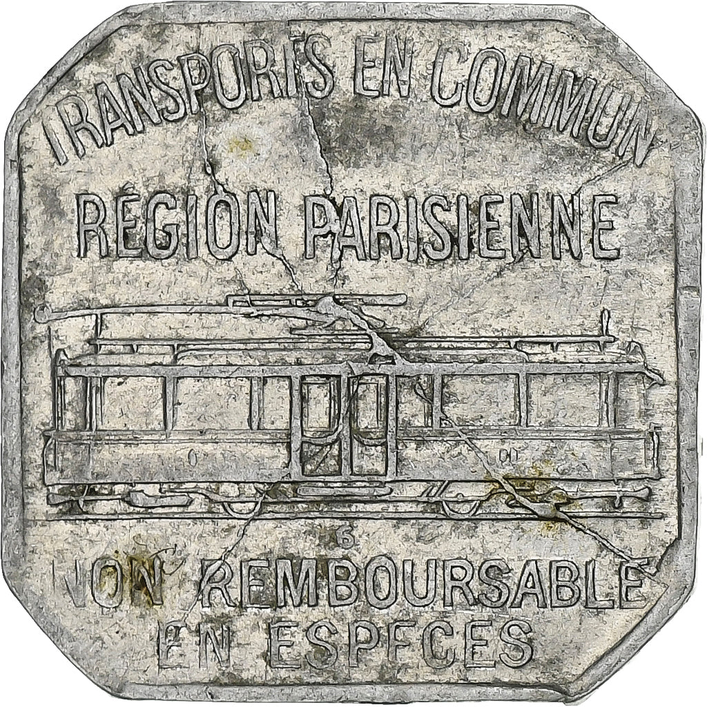 France, Transport en commun, région parisienne, 25 Centimes, 1921, VF(30-35)