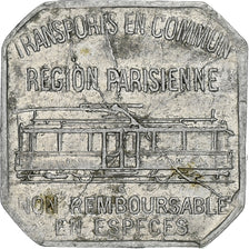 France, Transport en commun, région parisienne, 25 Centimes, 1921, VF(30-35)