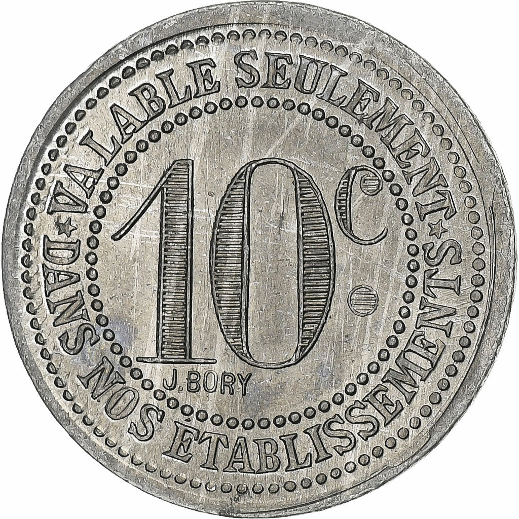 France, Etablissement thermal, 10 Centimes, 1920, SUP, Aluminium