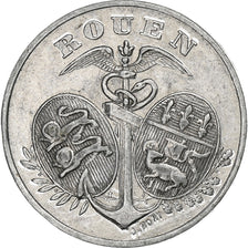 France, Chambre de commerce de Rouen, 5 Centimes, 1918, AU(50-53), Aluminium
