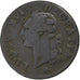 France, Louis XVI, Sol, 1791, Paris, 2nd semestre, Copper, VF(30-35)