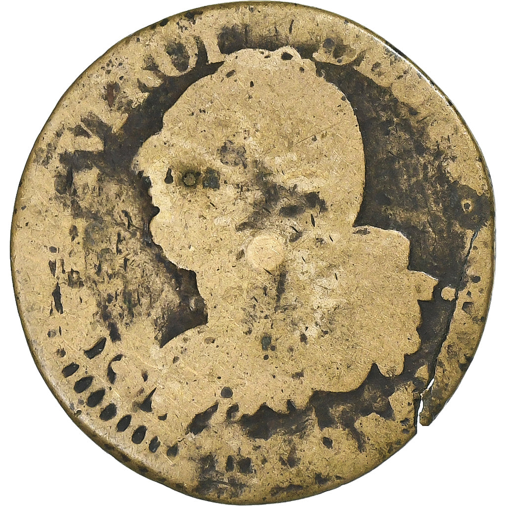 France, Louis XVI, 3 Deniers, 1792, Copper, F(12-15), Gadoury:5