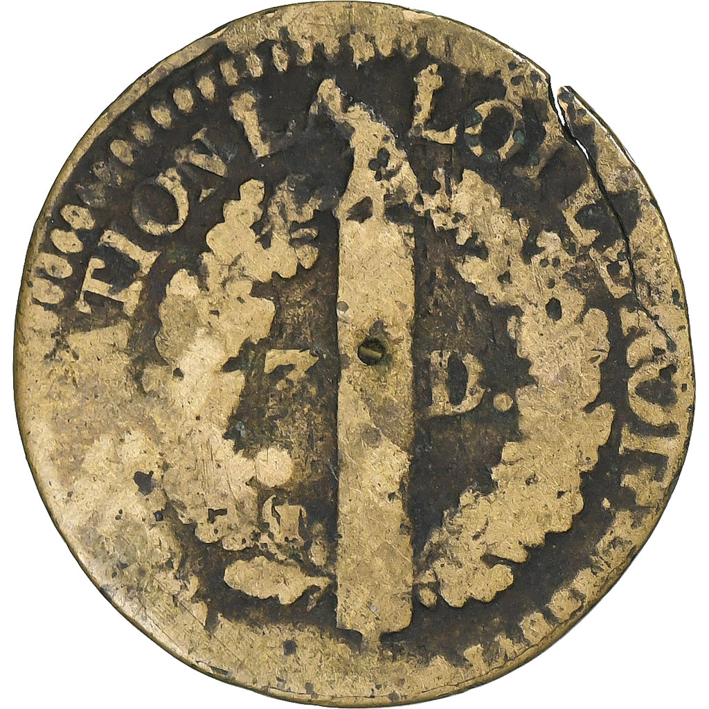 France, Louis XVI, 3 Deniers, 1792, Copper, F(12-15), Gadoury:5