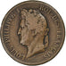 French Colonies, Louis-Philippe I, 10 Centimes, 1841, Paris, Copper, VF(30-35)