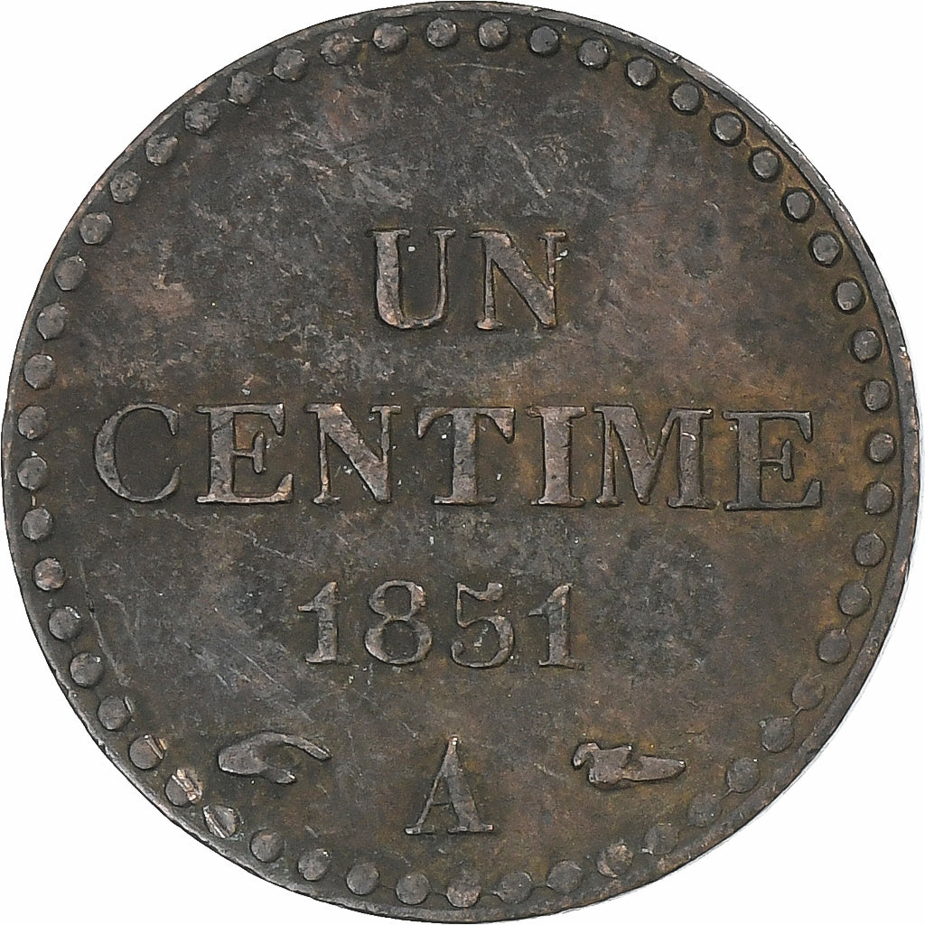 Frankreich, Centime, Dupré, 1851, Paris, Kupfer, SS+, Gadoury:84, KM:754