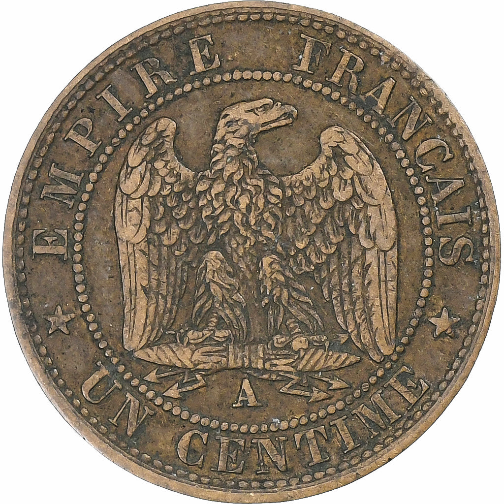 France, Napoleon I, Centime, 1862, Paris, Bronze, EF(40-45), Gadoury:87
