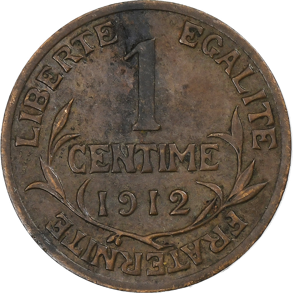 France, Centime, Daniel-Dupuis, 1912, Paris, Bronze, TTB, Gadoury:90