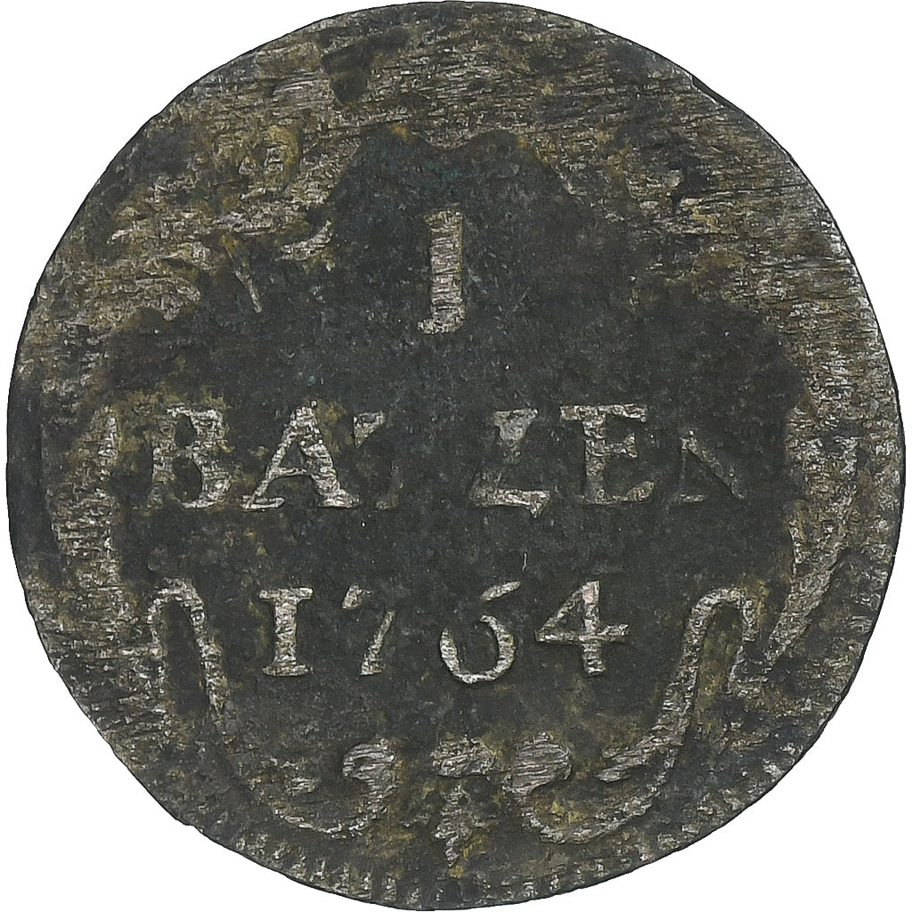 Switzerland, Batzen, 1764, Bâle, Billon, VF(20-25), KM:164