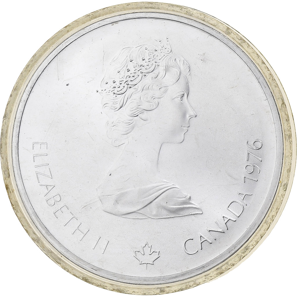 Canada, Elizabeth II, 10 Dollars, Soccer, 1976, Ottawa, Silver, MS(65-70)