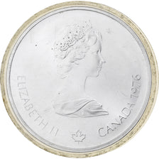 Canada, Elizabeth II, 10 Dollars, Soccer, 1976, Ottawa, Silver, MS(65-70)
