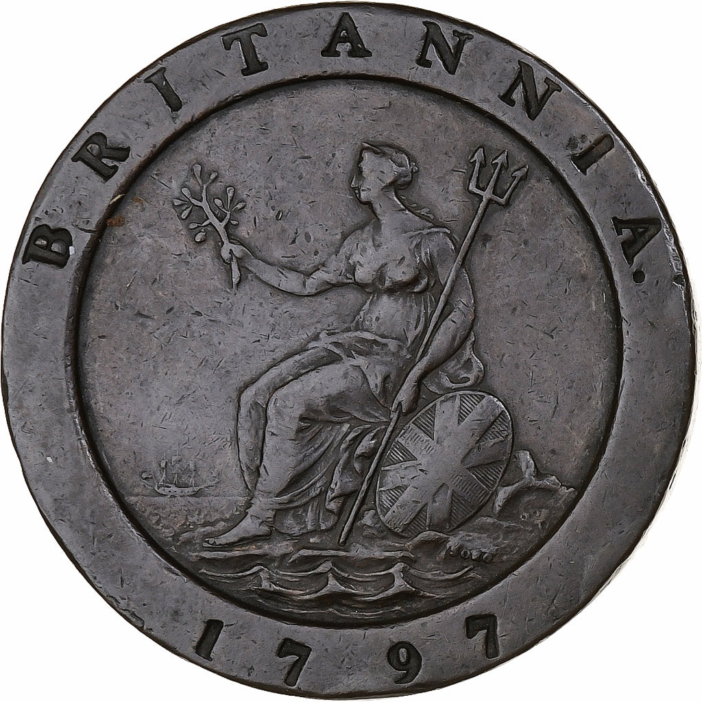 United Kingdom, George III, 2 Pence, 1797, Soho, Kupfer, SS, Spink:3776, KM:619