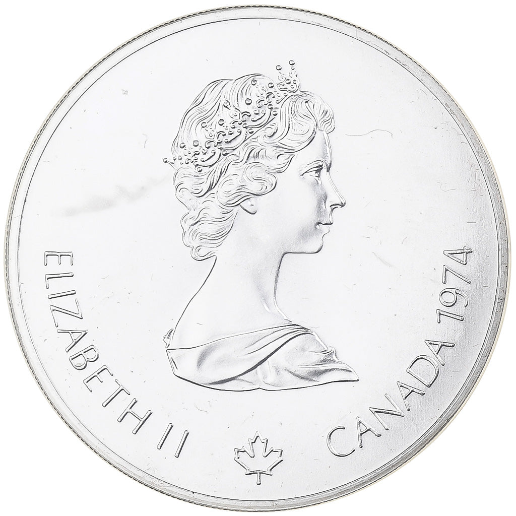 Canada, Elizabeth II, 5 Dollars, Olympic flame, 1974, Ottawa, Argento, FDC