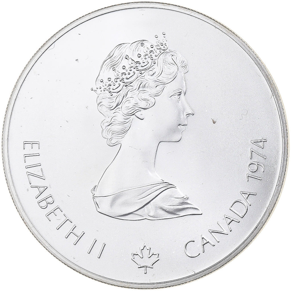 Canada, Elizabeth II, 5 Dollars, Olympic rings, 1974, Ottawa, Silver, MS(65-70)