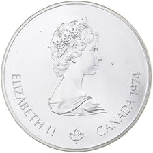 Canada, Elizabeth II, 5 Dollars, Olympic rings, 1974, Ottawa, Silver, MS(65-70)
