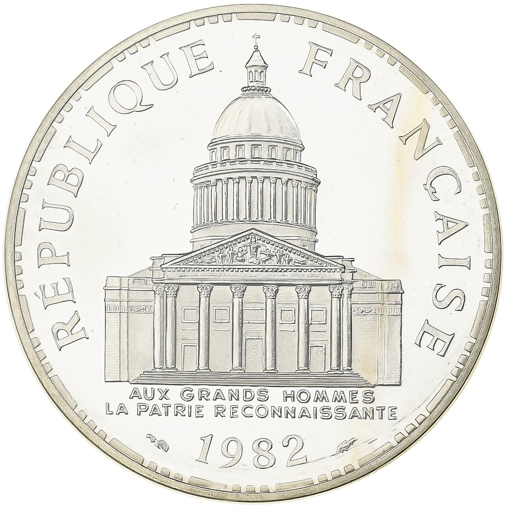 France, 100 Francs, Panthéon, 1982, Monnaie de Paris, BE, Piéfort, Argent