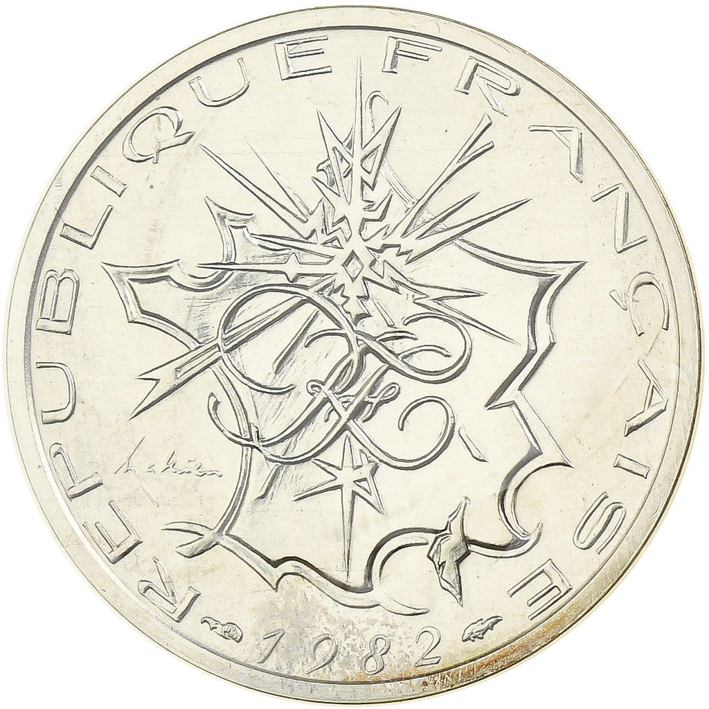 Francja, 10 Francs, Mathieu, 1982, Monnaie de Paris, Piéfort, Srebro