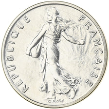 França, 1/2 Franc, Semeuse, 1982, Monnaie de Paris, Piéfort, Prata, MS(65-70)