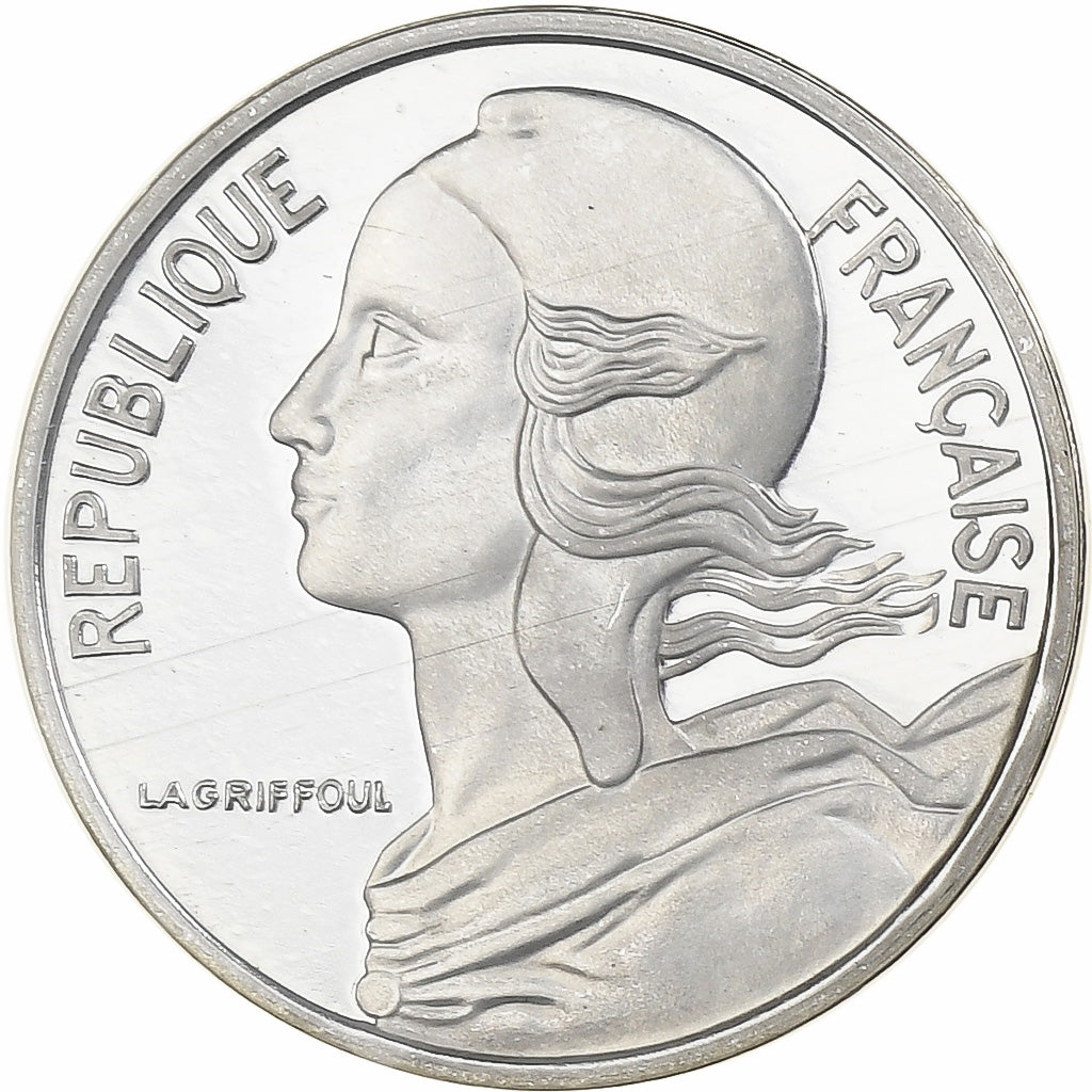 France, 5 Centimes, Marianne, 1982, Monnaie de Paris, Proof, Piéfort, Silver