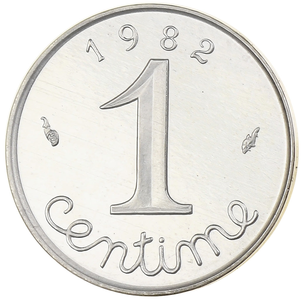 France, Centime, Épi, 1982, Monnaie de Paris, Proof, Piéfort, Silver