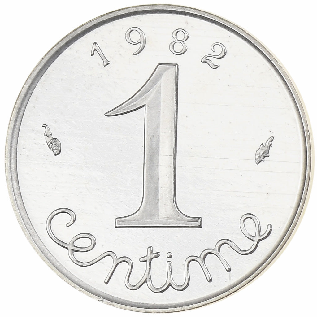 France, Centime, Épi, 1982, Monnaie de Paris, Proof, Piéfort, Silver