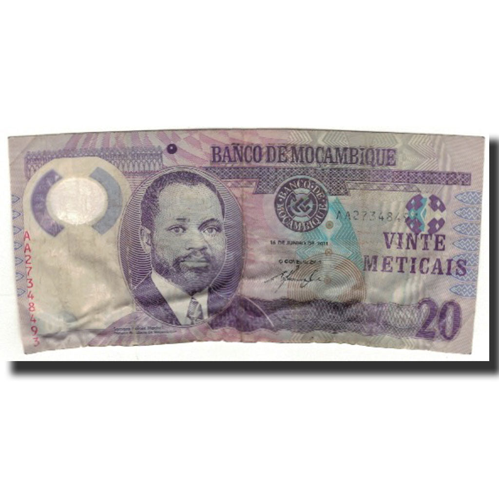 Banknote, Mozambique, 20 Meticas, 2011, 16.6.2011, KM:149, AG(1-3)