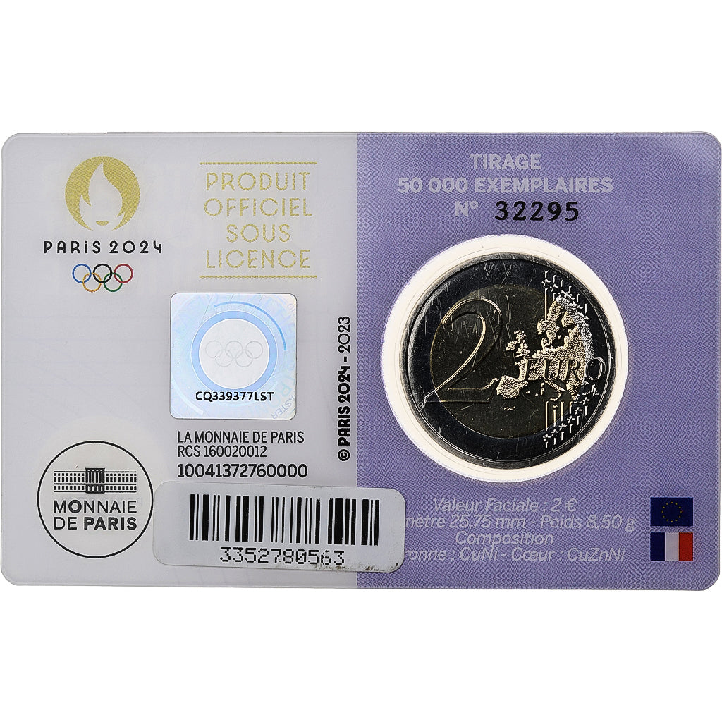 France, 2 Euro, Olympic Games Paris 2024, BU, 2023, Monnaie de Paris