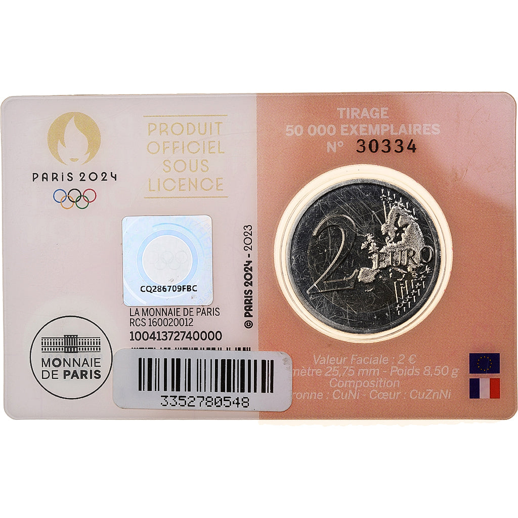 France, 2 Euro, Olympic Games Paris 2024, BU, 2023, Monnaie de Paris