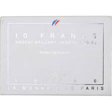 France, 10 Francs, Schuman, 1986, Monnaie de Paris, BU, Silver, MS(65-70)