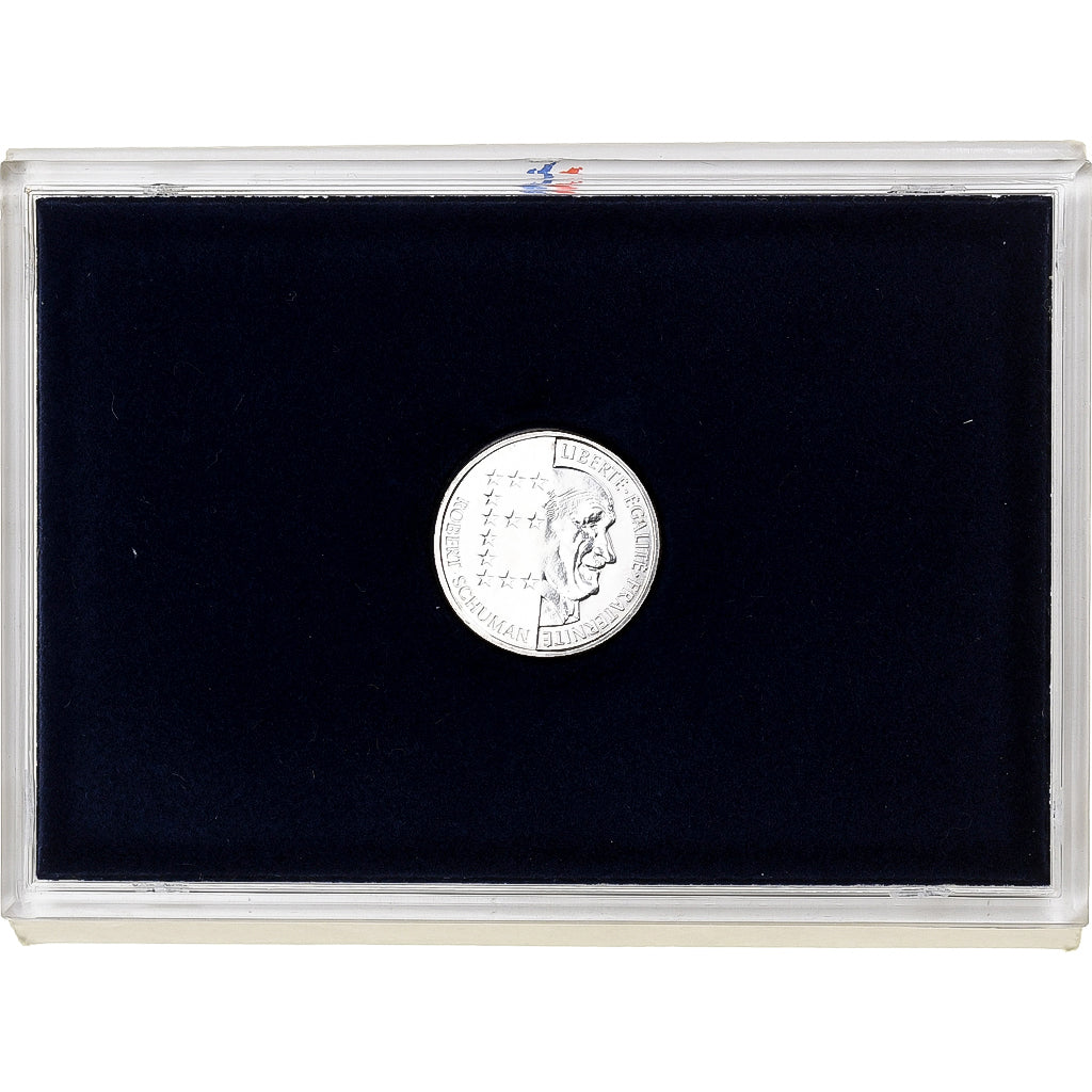 Francia, 10 Francs, Schuman, 1986, Monnaie de Paris, BU, Plata, FDC