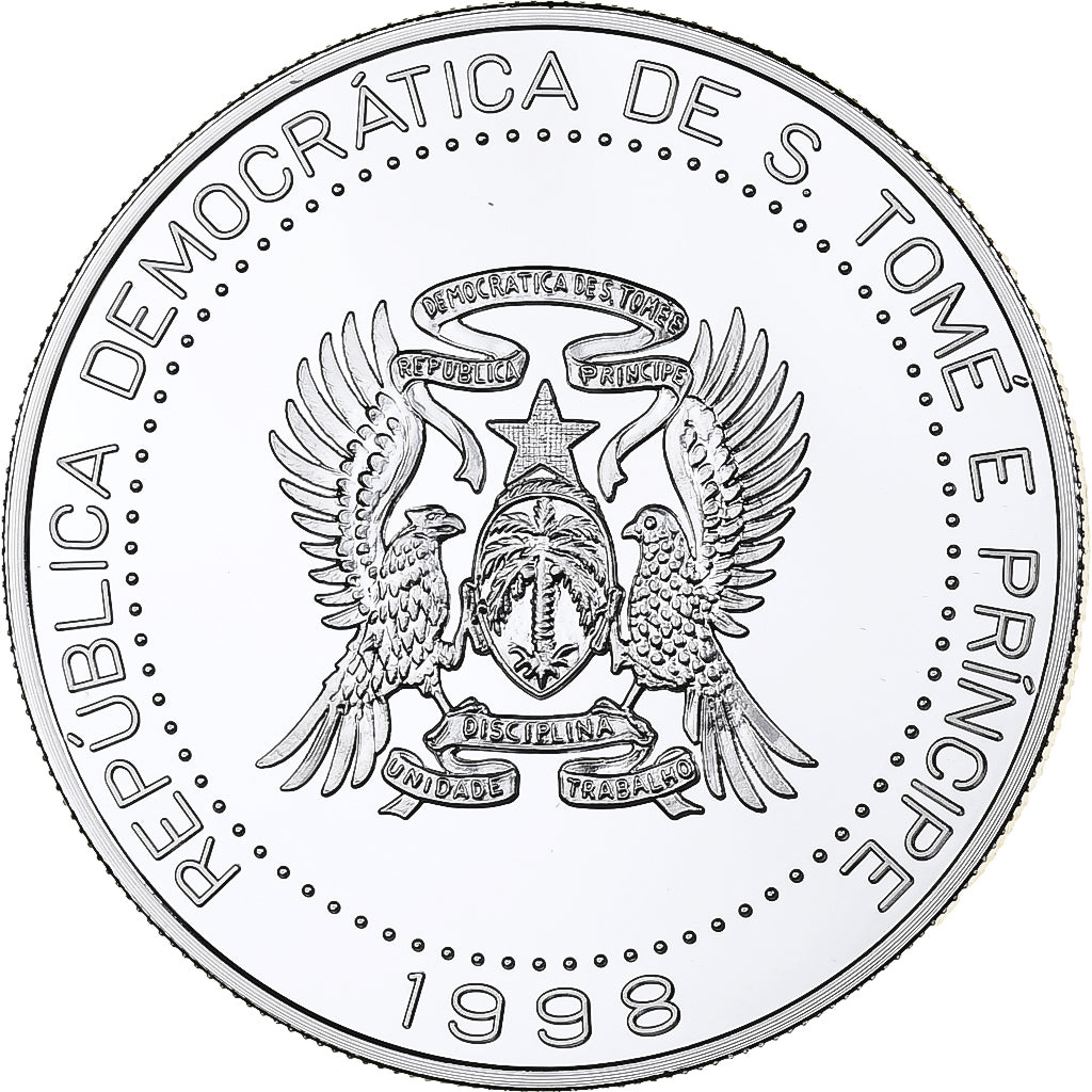 São Tomé and Príncipe, 2000 Dobras, 1998, Proof, Silver, MS(63), KM:86