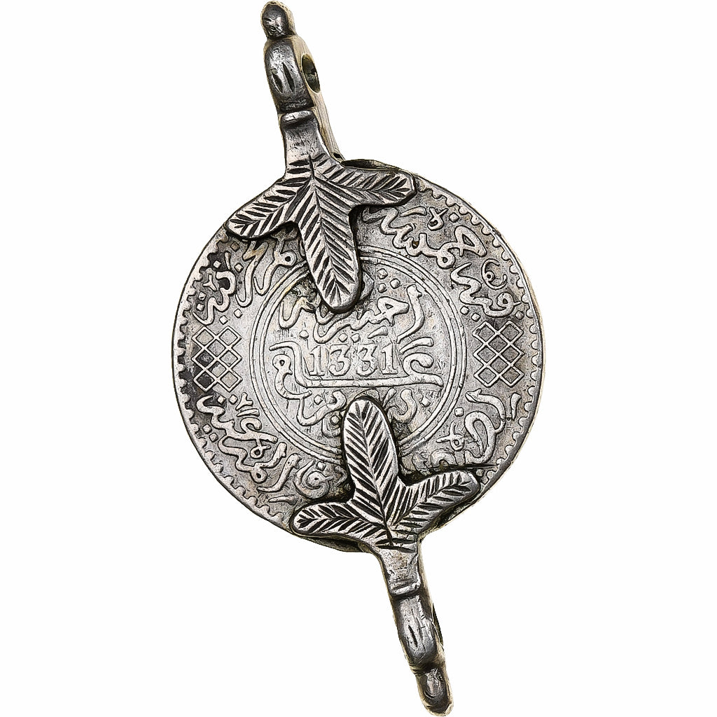 Maroc, Youssef ben Hassan, 5 Dirhams, AH 1331/1913, Paris, Argent, TTB+, KM:32