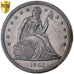 United States, 1 Dollar, Seated Liberty, 1843, Philadelphia, Silver, PCGS, AU55