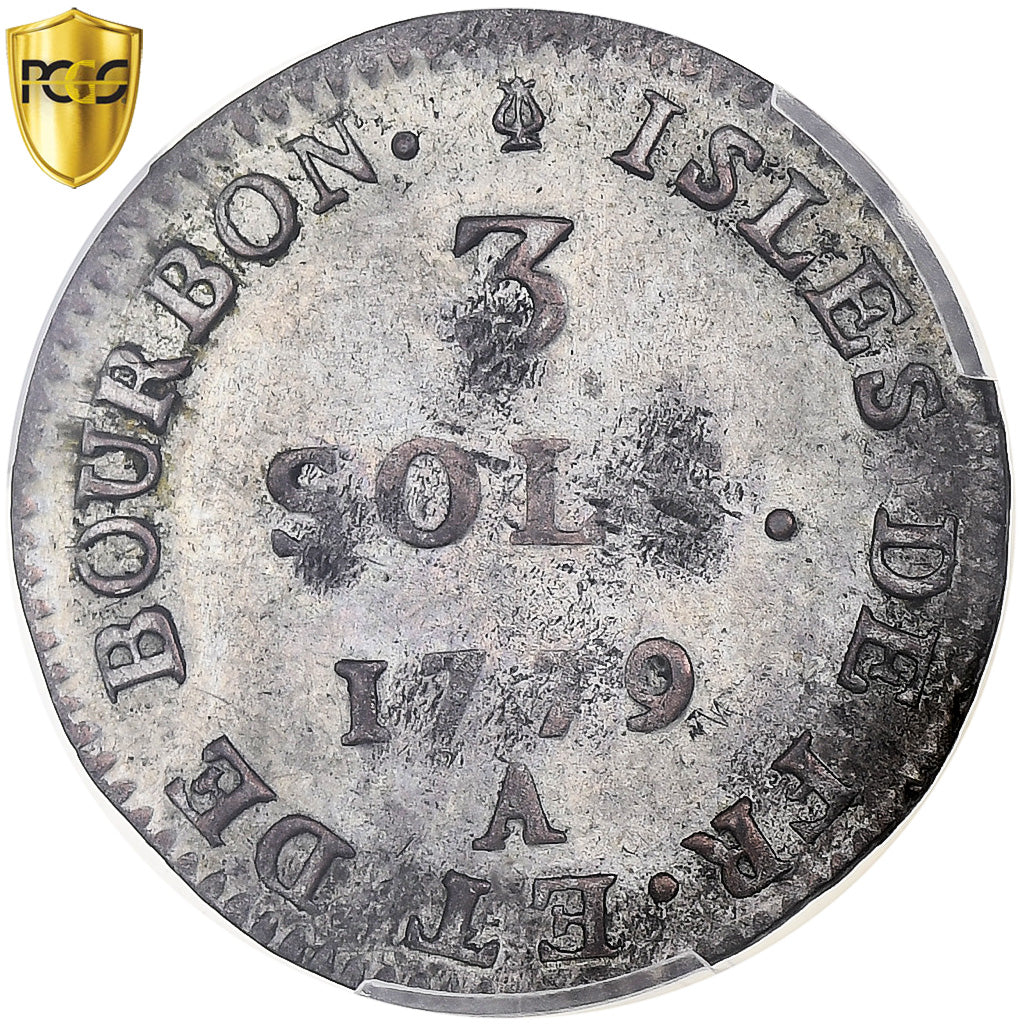 Frankreich, Îles de France et de Bourbon, Louis XVI, 3 Sols, 1779, Paris