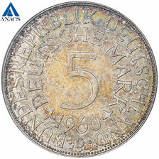 Germania, 5 Mark, 1960, Munich, Argento, ANACS, MS63, KM:112.1