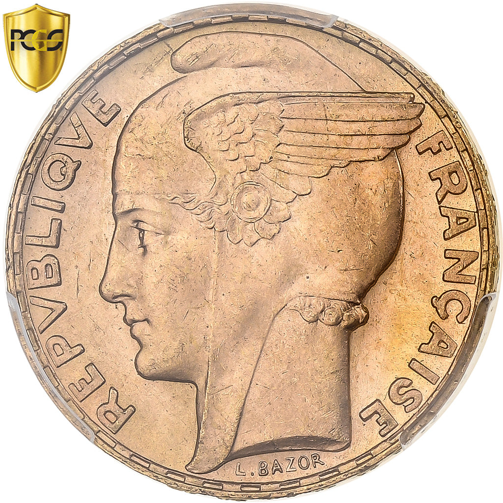 France, 100 Francs, Bazor, 1935, Paris, Gold, PCGS, MS65, Gadoury:1148, KM:880
