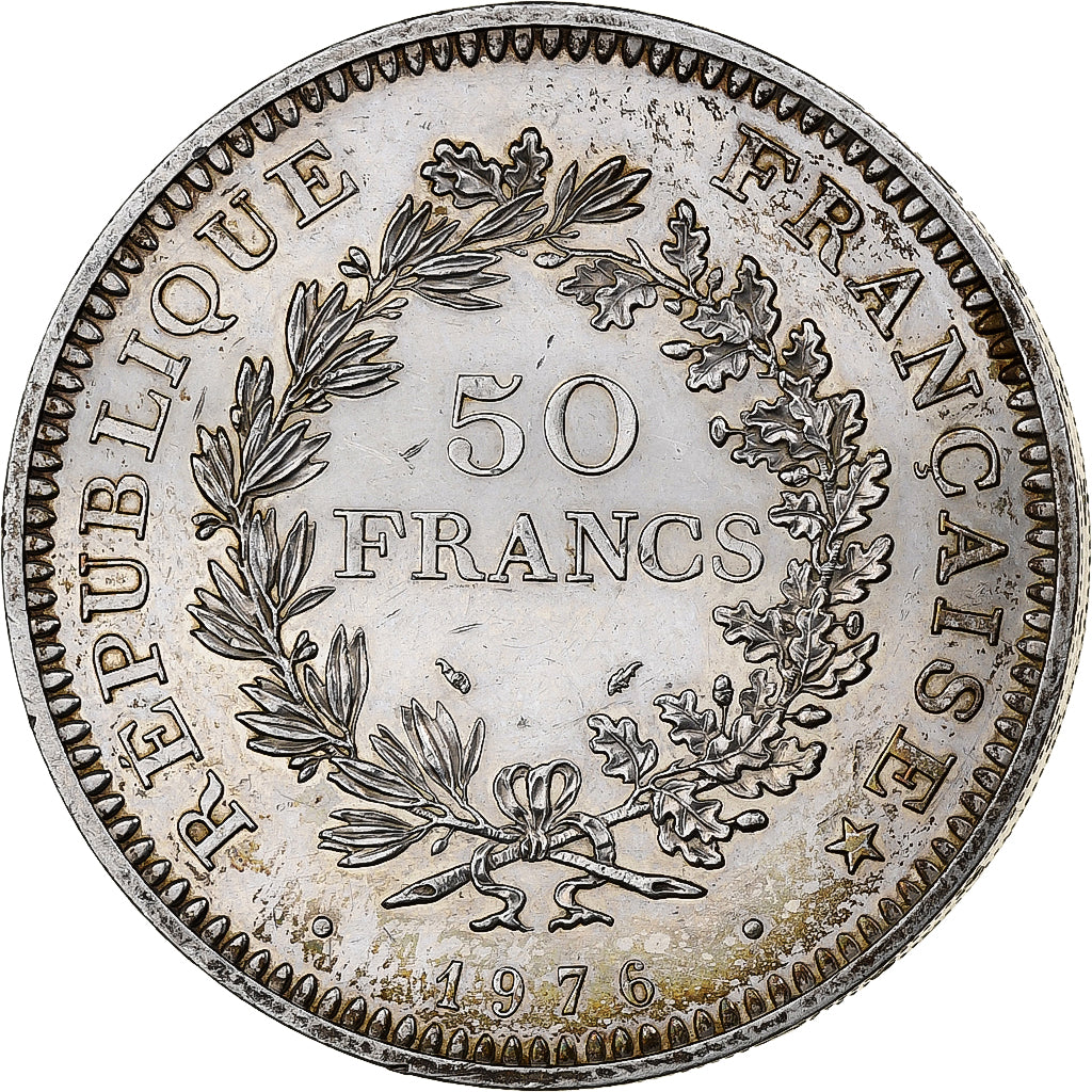 France, 50 Francs, Hercule, 1976, Monnaie de Paris, Piéfort, Argent, SPL