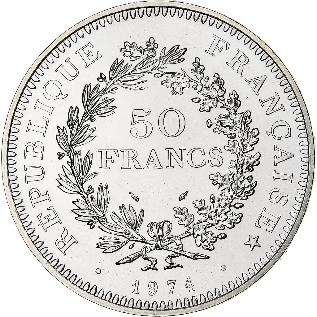 France, 50 Francs, Hercule, 1974, Monnaie de Paris, série FDC, Silver