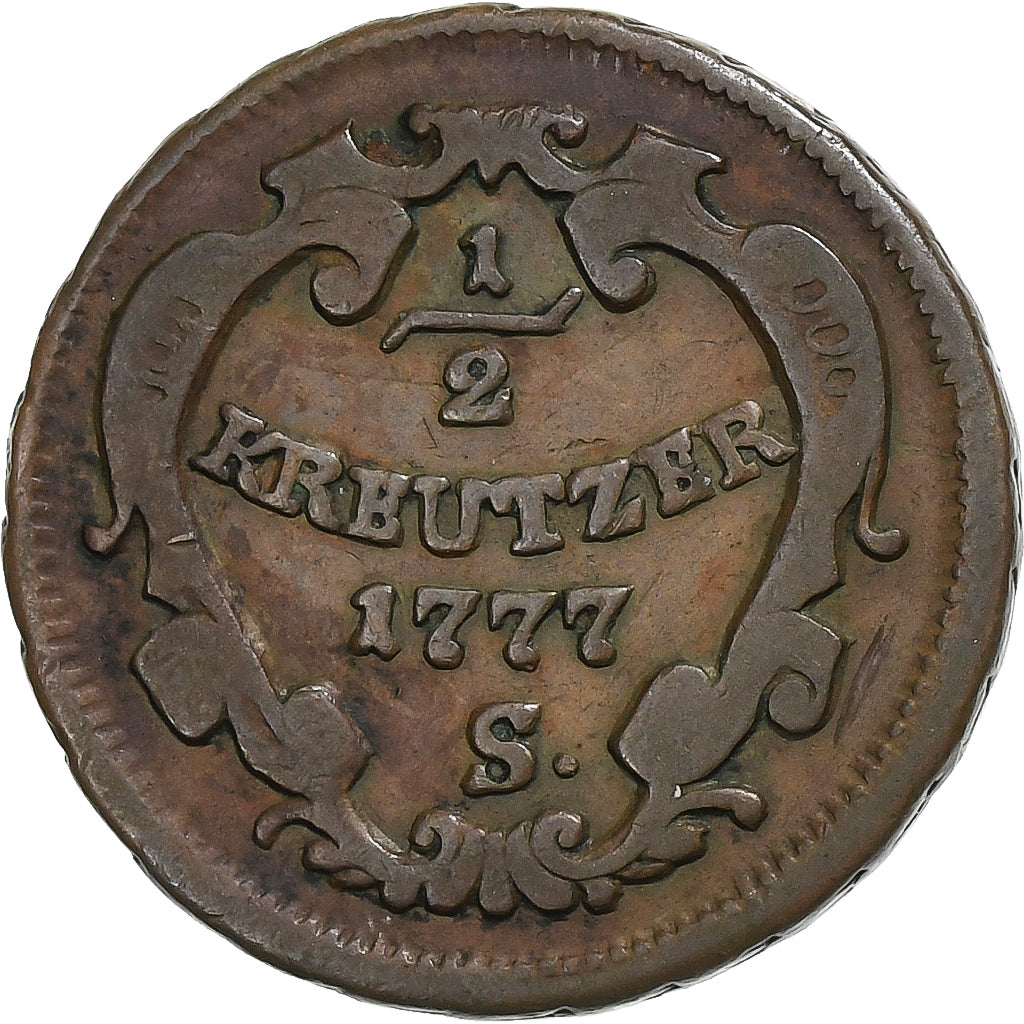 Oostenrijk, Maria Theresa, 1/2 Kreuzer, 1777, Smolník, Koper, FR