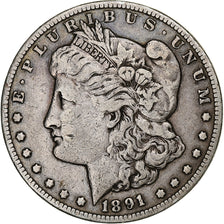 United States, Dollar, Morgan, 1891, Carson City, Silver, VF(30-35), KM:110