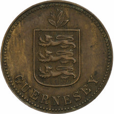 Guernsey, 2 Doubles, 1918, Heaton, Bronze Plated Copper, VF(30-35), KM:12