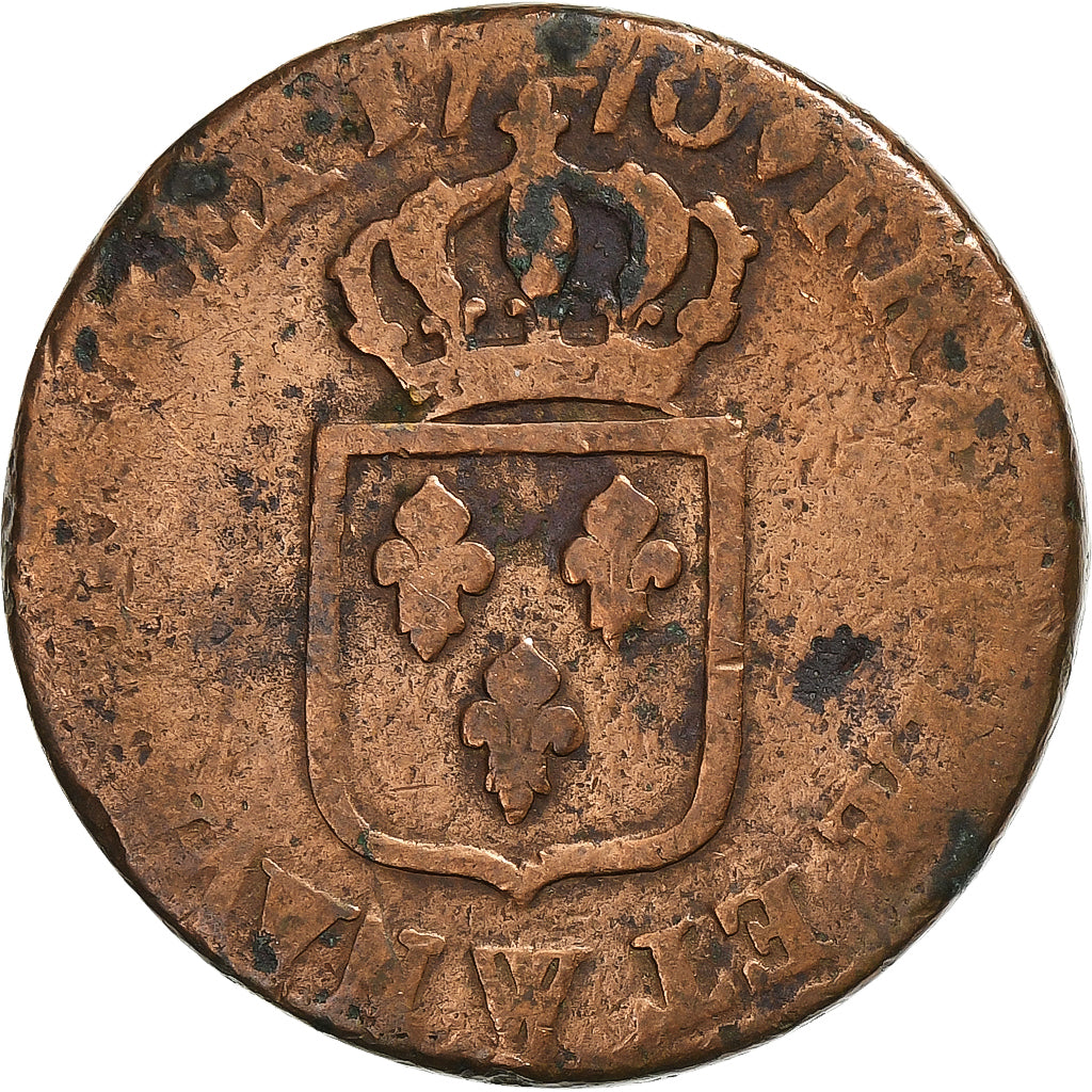 Francja, Louis XV, Sol à la vieille tête, 1770, Lille, Miedź, VF(20-25)